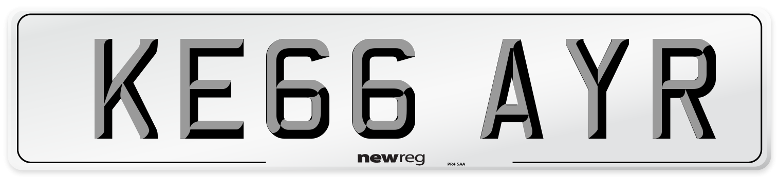 KE66 AYR Number Plate from New Reg